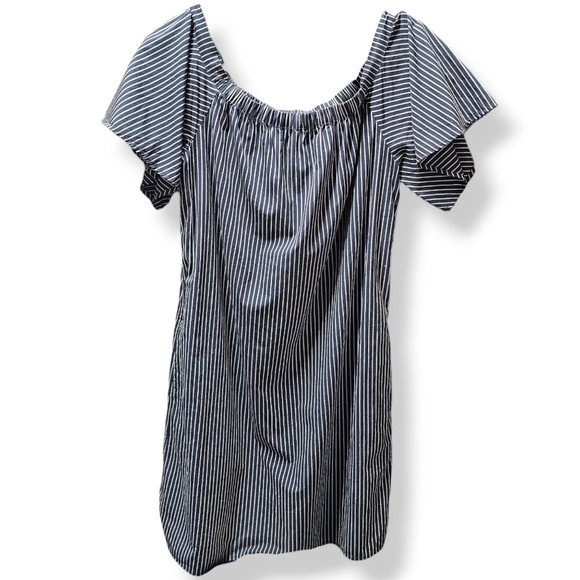 Banana Republic Off Shoulder Flutter Sleeve Mini Dress with Pockets size Small - Picture 5 of 8